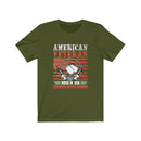 US Military American Veteran Made In USA Served With Honor Unisex Short Sleeve Shirt.