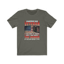 US Military American Veteran I'M Not A Hero Unisex Short Sleeve Shirt.