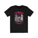 US Military I'M A Veteran I Love Freedom Unisex Short Sleeve Shirt.