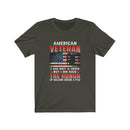 US Military American Veteran I'M Not A Hero Unisex Short Sleeve Shirt.