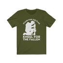 US Military Stand For The Flag Kneel For The Fallen Unisex Short Sleeve Shirt.