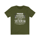 US Military Proud Husband An Awesome Unisex Short Sleeve Shirt.