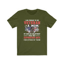 US Military I'M Proud To Be Veteran A Mom Veteran Unisex Short Sleeve Shirt.