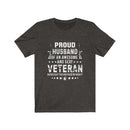 US Military Proud Husband An Awesome Unisex Short Sleeve Shirt.