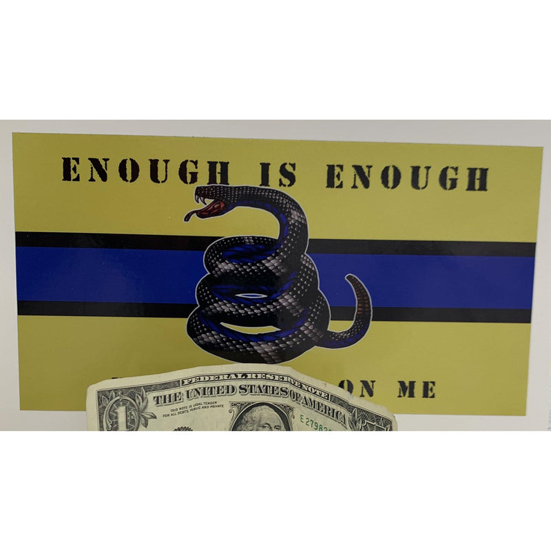 Enough is Enough Don’t Tread on Me Police Decal-Yellow Gadsden.