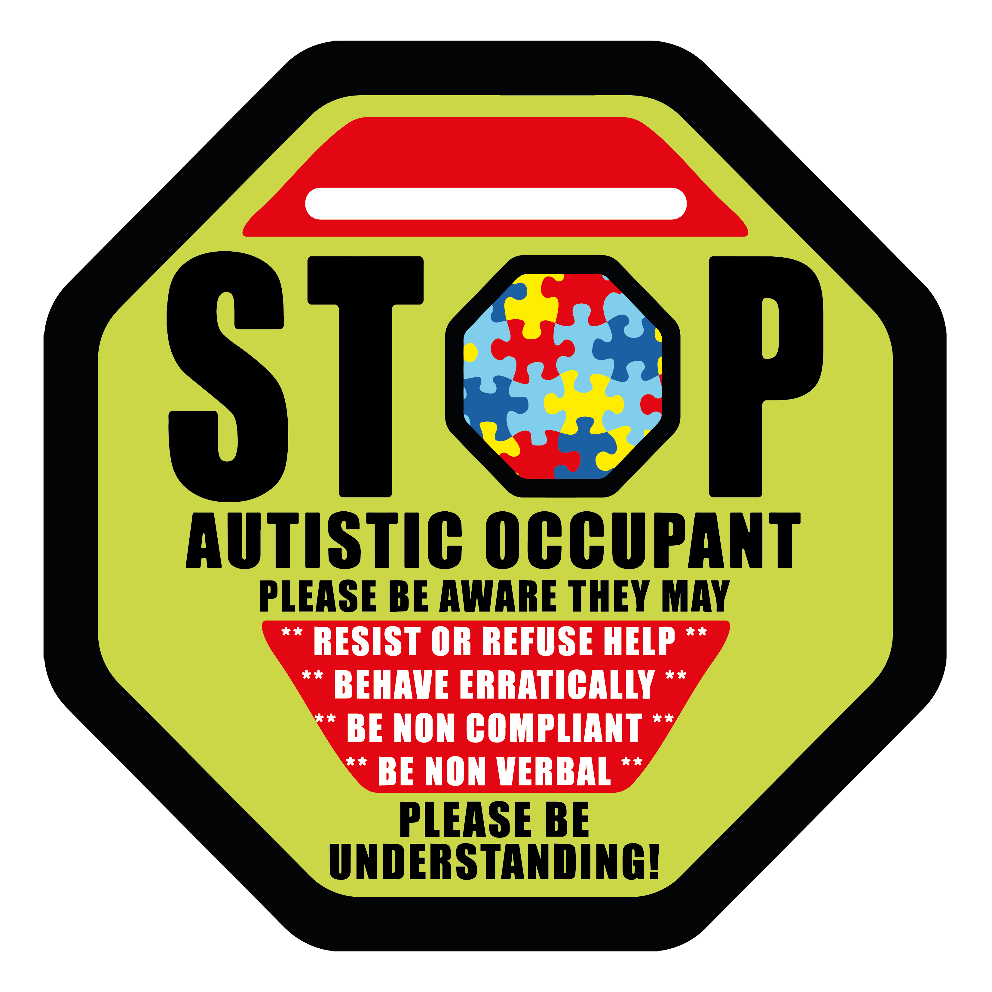 Not Understanding Sign Printable Stop Sign For Autism