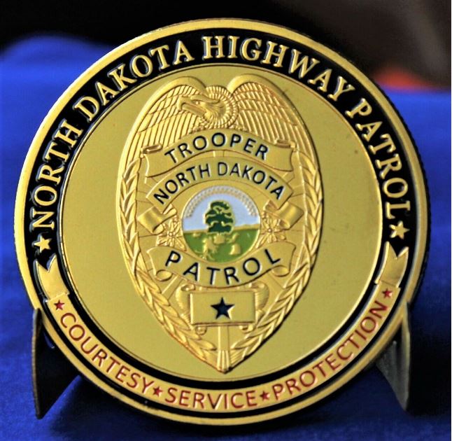 North Dakota Highway Patrol Challenge Coins: Commemorating Valor and Service in the Peace Garden State