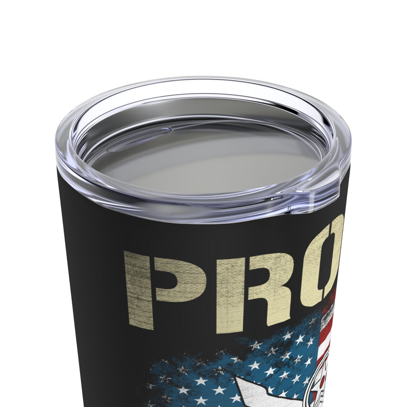 Proud Air Force Veteran - 20oz Military Design Tumbler in Black