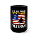 US Air Force 15oz Military Design Black Mug - Show Your Patriotism with this Stylish and Durable Coffee Mug!
