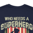 Grandpa, My Superhero: Military Design T-Shirt Celebrating the Veteran Legacy