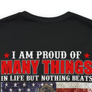 Women's 'Proud Veteran's Daughter' Military-Style T-Shirt - Celebrating Pride and Honor in Family Service