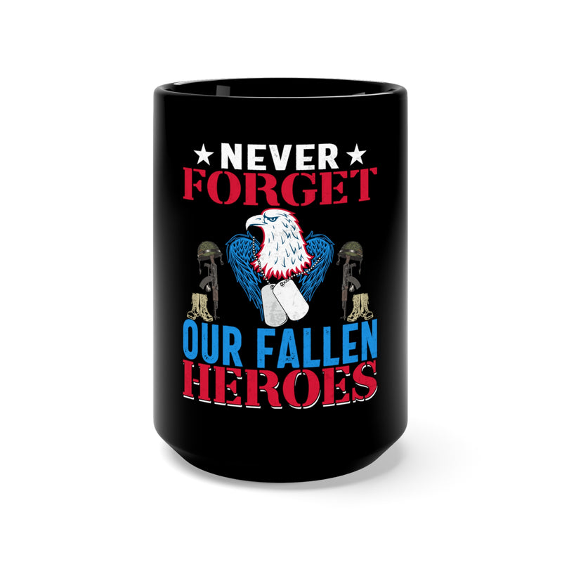 Honoring Our Fallen Heroes: 15oz Black Military Design Mug