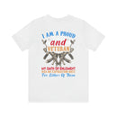 Unyielding Oath: Military-Inspired 'Proud Dad & Veteran' T-Shirt - Embodying an Everlasting Enlistment Pledge