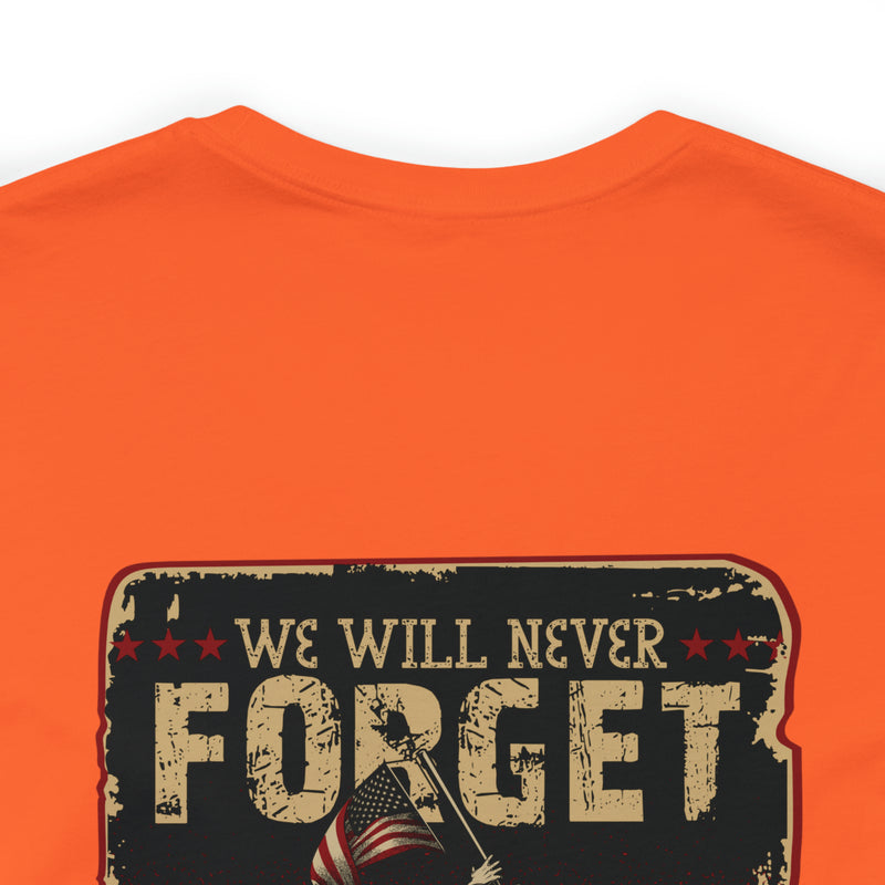 Forget Never: Memorial Day Tribute - Military Design T-Shirt for Remembrance