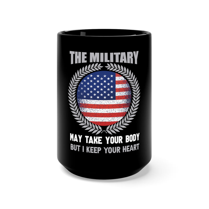 Heart of a Hero: Military Design Black Mug - 15oz