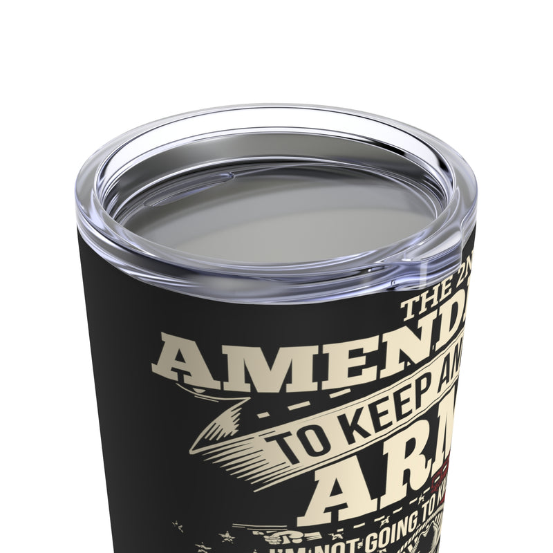 The 2nd Amendment: Protecting My Daughter's Heart 20oz Military Design Tumbler - Black Background