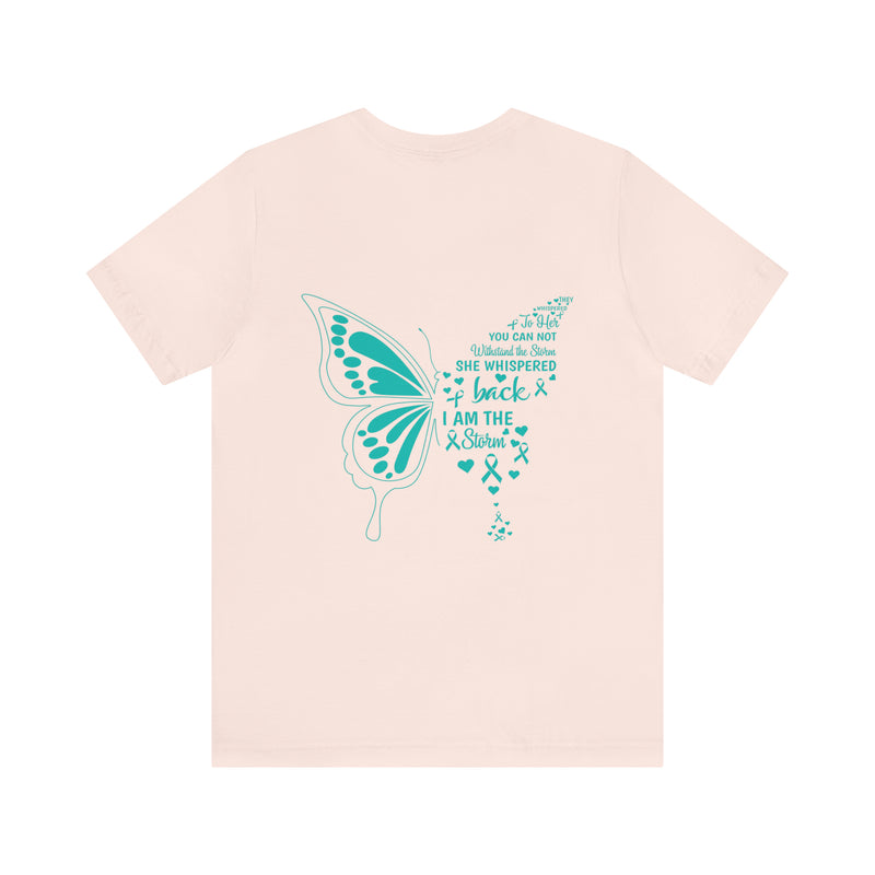 Resilient Wings: 'I AM THE Storm' PTSD Design Butterfly T-Shirt