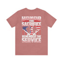 Patriotic Remembrance: Military Design T-Shirt - 'Honor the Sacrifice, Remember the Service