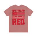 Red Friday Warrior: Military Design T-Shirt - On Friday We Wear Red