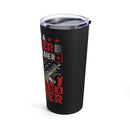 Forever a Soldier: 20oz Black Military Design Tumbler - 'Past, Present, and Forever Proud'