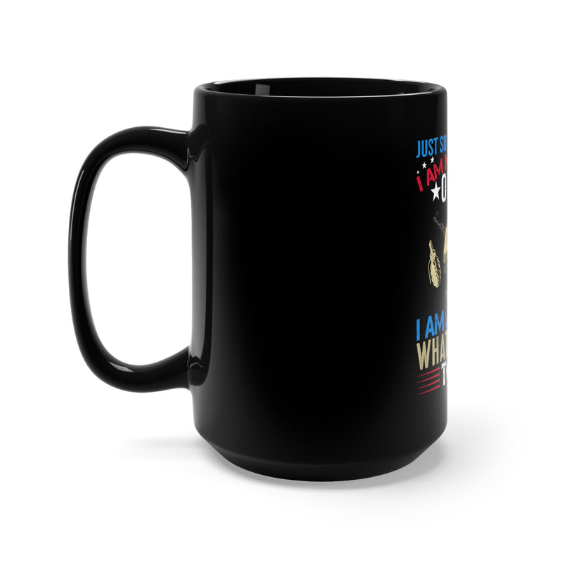 Fearless Resolve: 15oz Black Military Design Mug - Unwavering Courage in the Face of Adversity