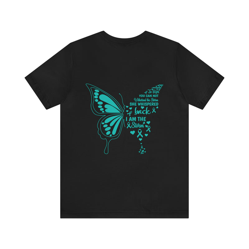 Resilient Wings: 'I AM THE Storm' PTSD Design Butterfly T-Shirt