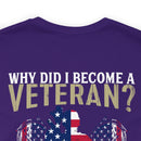 Serving with Courage: Military Design T-Shirt - 'Why Did I Become a Veteran? Because Football, Baseball, and Basketball Only Require One Ball!