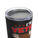 Eternal Oath: 20oz Black Military Design Tumbler for Veterans with Unending Commitment