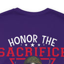 Respectful Tribute: Military Design T-Shirt - 'Honor the Sacrifice, Remember the Service