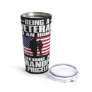 Veteran Grandpa - 20oz Military Design Tumbler: Honored Service and Precious Family Bonds