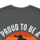 Combat-Ready Pride: Proud to Be a Veteran Military Design T-Shirt