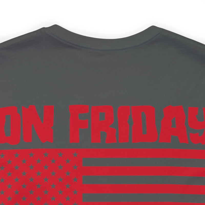 Red Friday Warrior: Military Design T-Shirt - On Friday We Wear Red