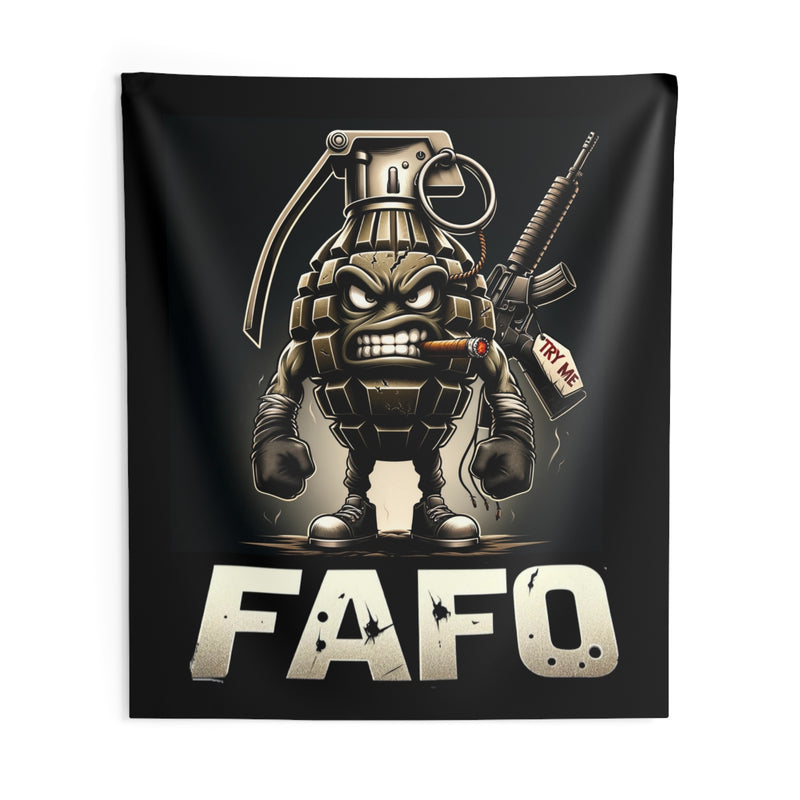 FAFO Try Me Angry Grenade Tapestries
