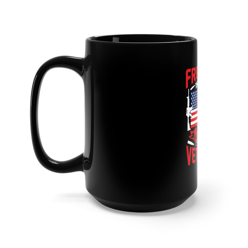 Honor the Sacrifice: 15oz Military Design Black Mug for Proud Veterans