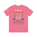 Veteran Themed T-Shirt with 'I Can Fix Stupid' Humorous Military Design