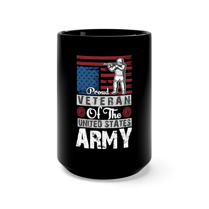 Pride in Service: 15oz Military Design Black Mug for U.S. Army Veterans