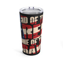 Land of the Free, Home of the Brave: 20oz Military Design Tumbler - Black Background
