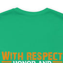 Respect, Honor & Gratitude: Thank You, Veterans" Military Design T-Shirt