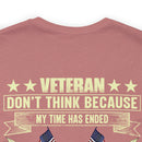 Unwavering Patriotism: Veteran Don't Think I Won't Suit Up Again Military Design T-Shirt Defending Our Flag Against Terrorism