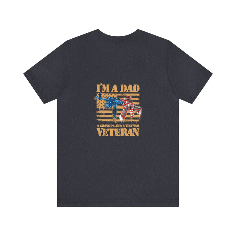 Triple Legacy: Dad, Grandpa, and Vietnam Veteran - Military Design T-Shirt Celebrating Generations