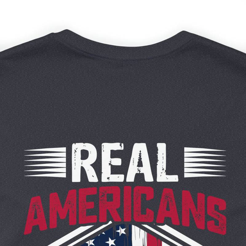 Real Americans Stand: Military Design T-Shirt for Patriot Warriors