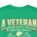 Blank Check for Freedom: Military Design T-Shirt Honoring the Sacrifice of Veterans