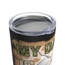 My Daddy, My Hero: 20oz Military Design Tumbler - Black Background Tribute