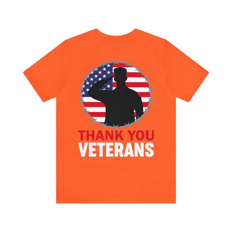 Gratitude Unveiled: Thank You Veterans Military Design T-Shirt