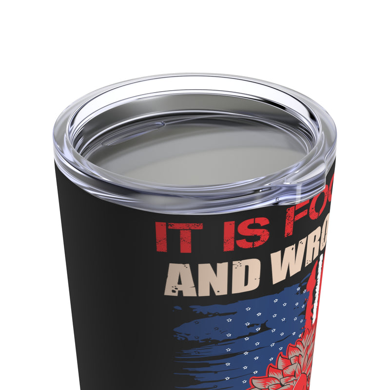 Respecting Sacrifice: 20oz Military Design Tumbler - Honoring Those Who Gave All