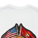 Semper Fi: Military T-Shirt with 'Double Flag Eagle U.S. MARINES' Design