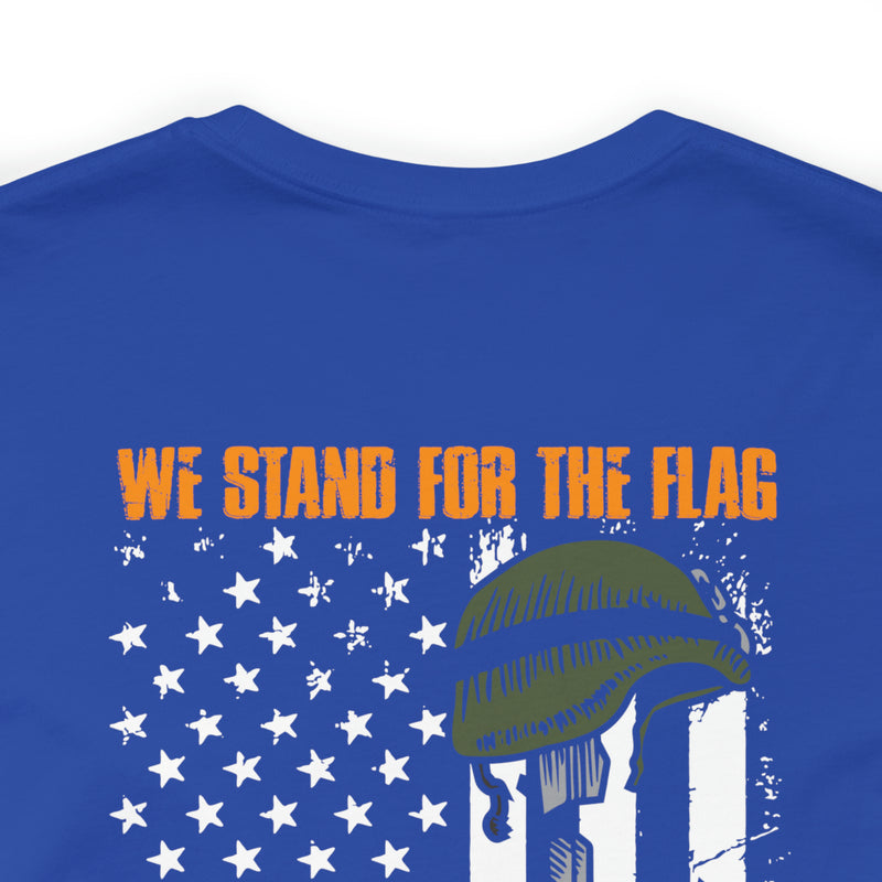 United in Resilience: Military T-Shirt with 'We Stand for the Flag' Design