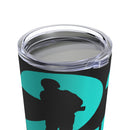Standing Strong Together: 20oz Tumbler in Black with 'PTSD Awareness Month - 22 Support Veteran' Design