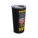 Proudly Honoring Vietnam Veterans: 20oz Military Design Tumbler - Black Background with 'I Walked The Vietnam' Inscription