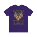 God's Badass: My Veteran Husband - Military Design T-Shirt Celebrating Strength and Support